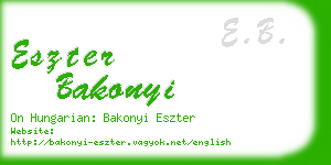 eszter bakonyi business card